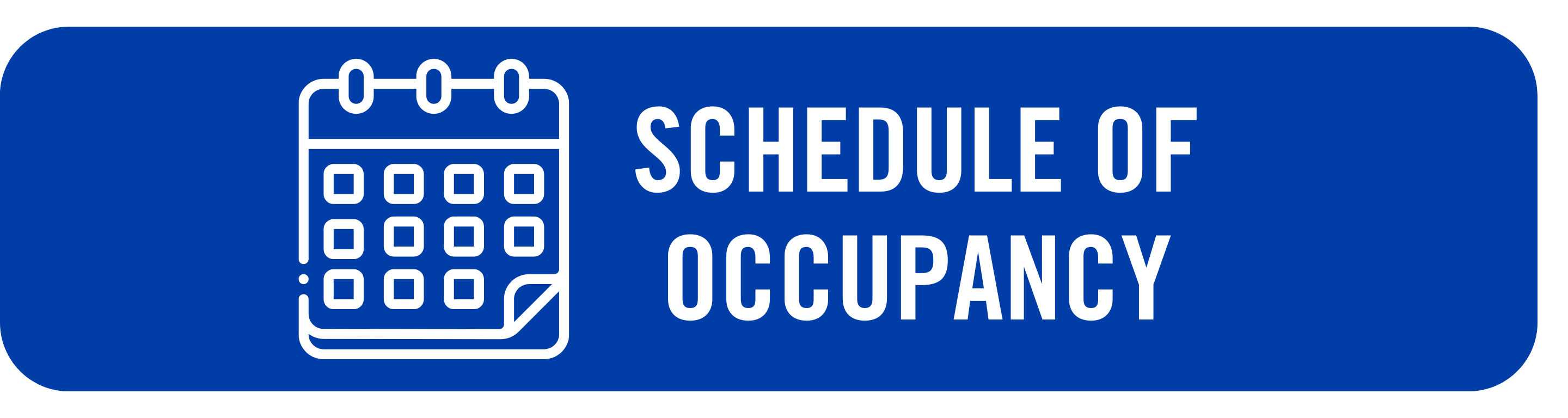 Schedule of Occupancy